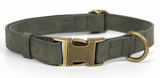 Collier en Daim Kaki Foncé Personnalisé