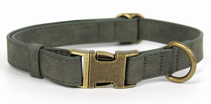 Collier en Daim Kaki Foncé Personnalisé