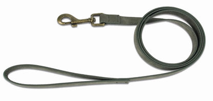Collier & Laisse en Cuir Kaki Foncé